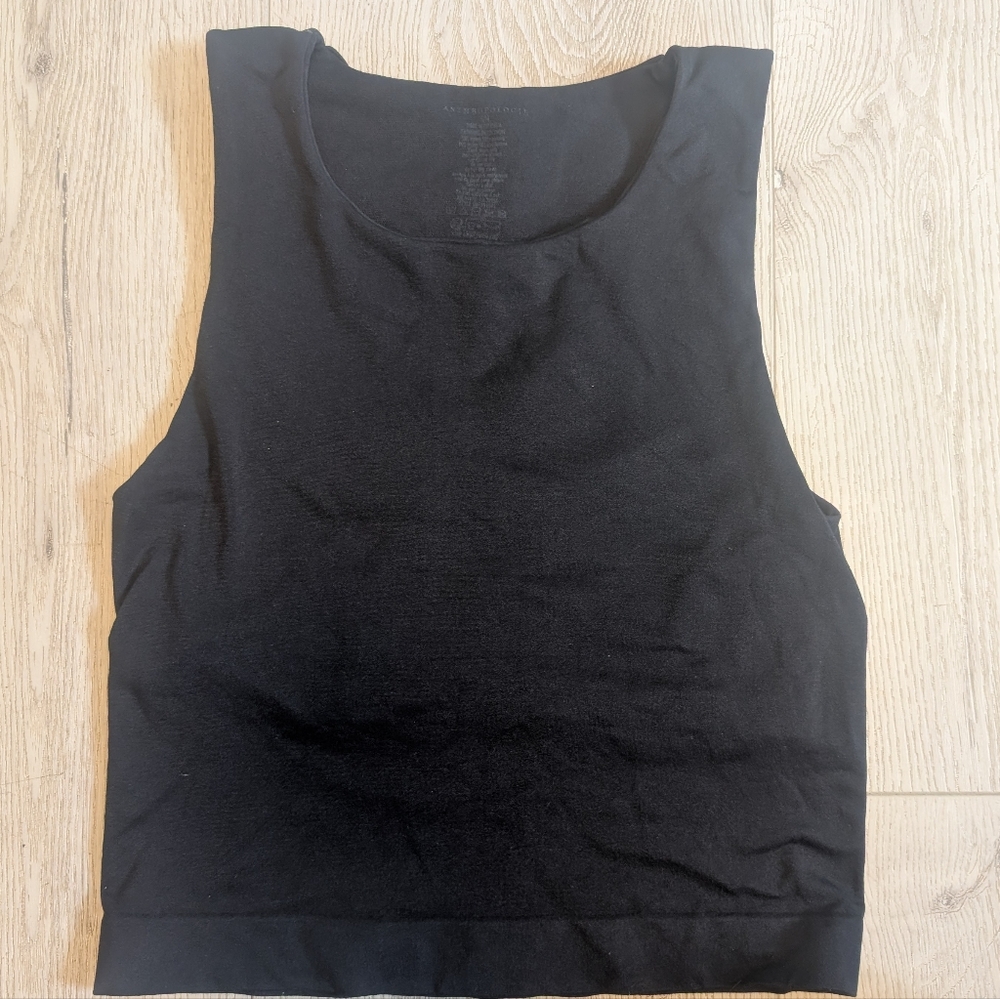 Anthropologie Lined Black Sports Bra